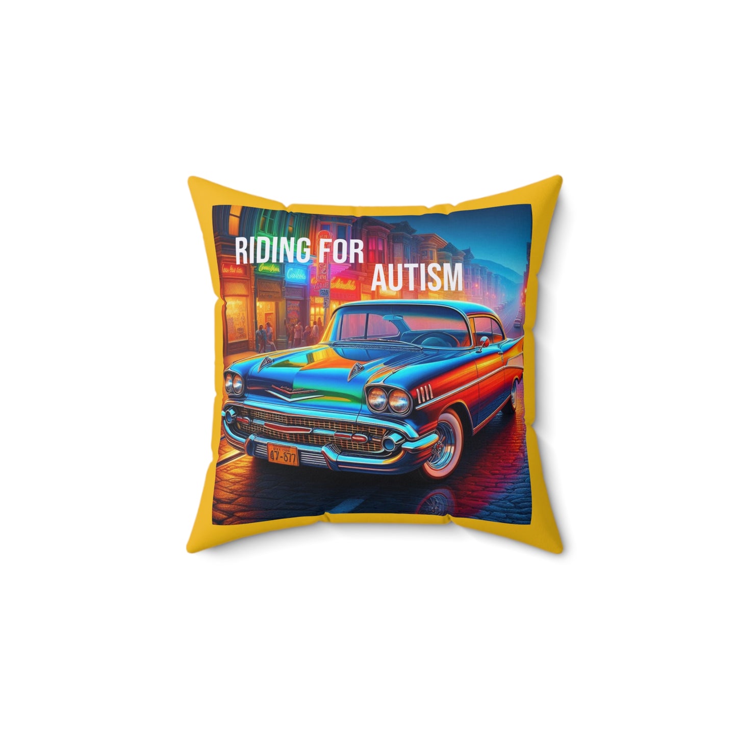 GB's Classic Car Polyester Square Pillow