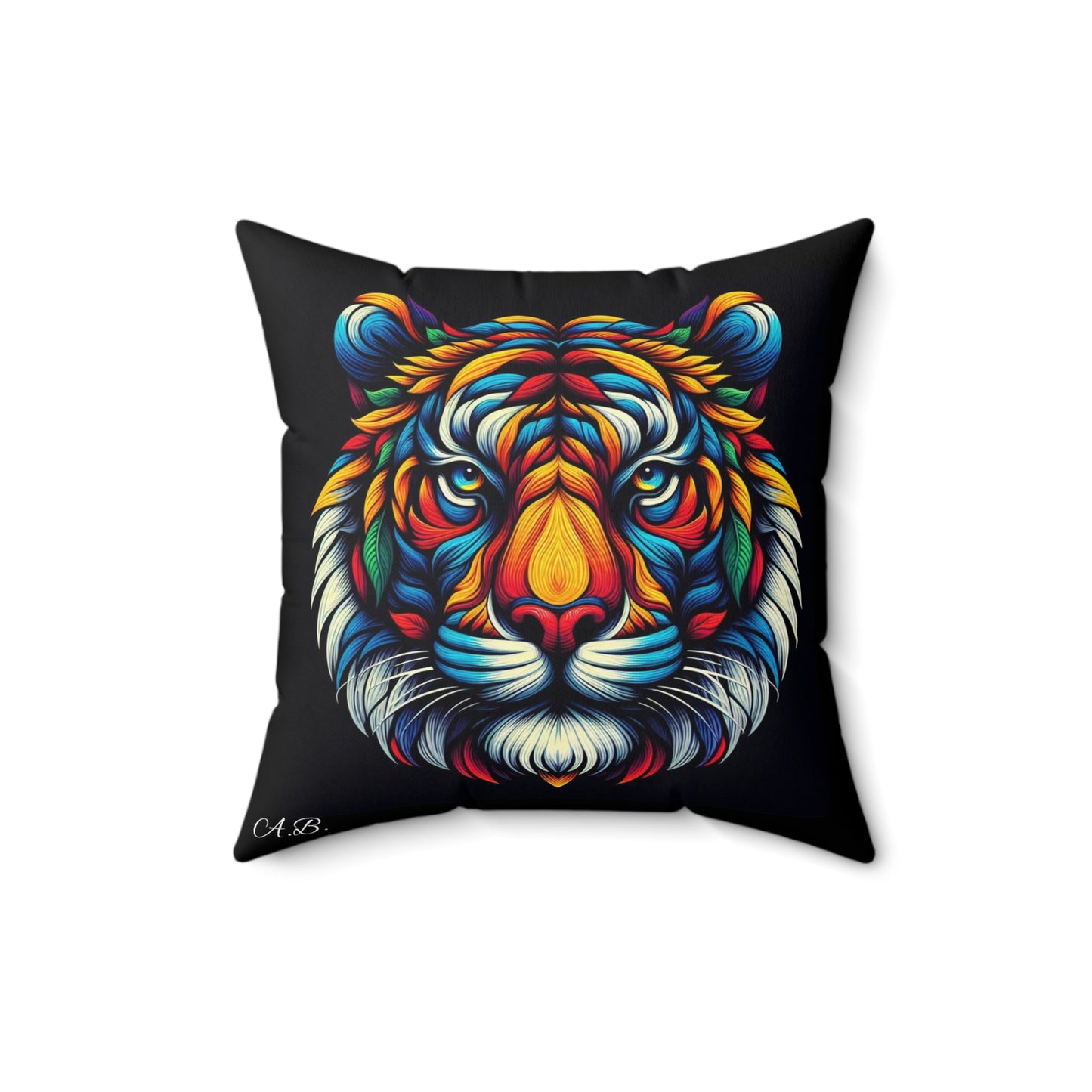 AB's Tiger Polyester Square Pillow