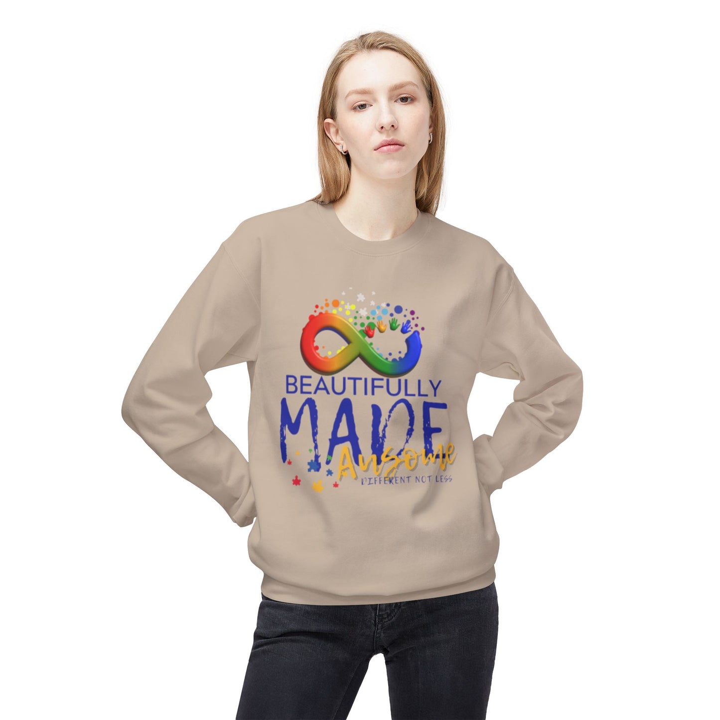 Beautifully Made Ausome Unisex  Softstyle Fleece Crewneck Sweatshirt