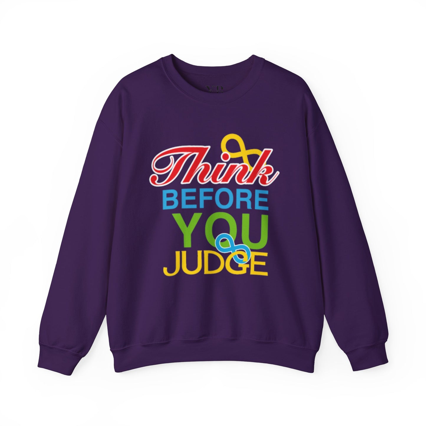 Think Before You Judge Unisex Heavy Blend™ Crewneck Sweatshirt