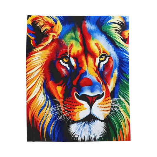 Ahrion's Lion Velveteen Plush Blanket
