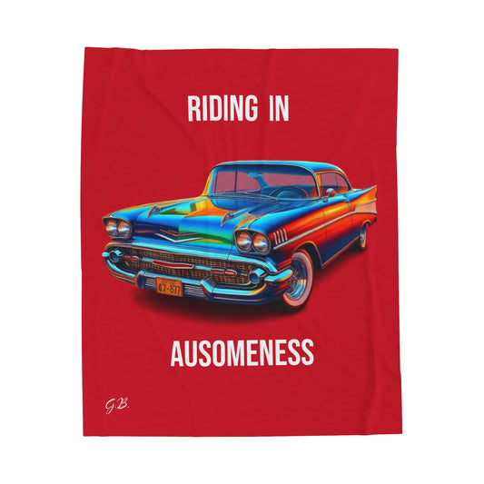 GB's Classic Car Velveteen Plush Blanket