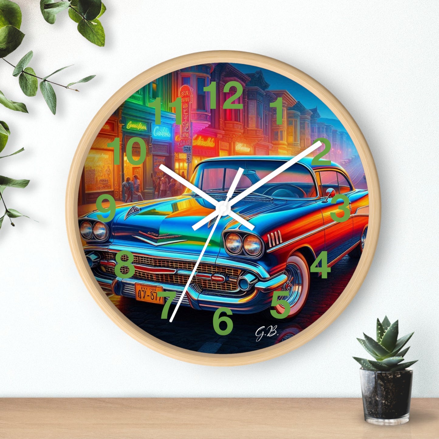 GB Classic Car Wall Clock