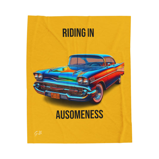 GB's Classic Car Velveteen Plush Blanket