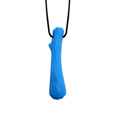 Collier sensoriel à mâcher bleu