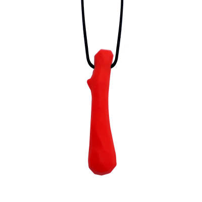 Collier sensoriel à mâcher rouge